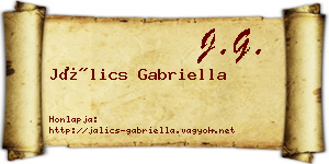 Jálics Gabriella névjegykártya